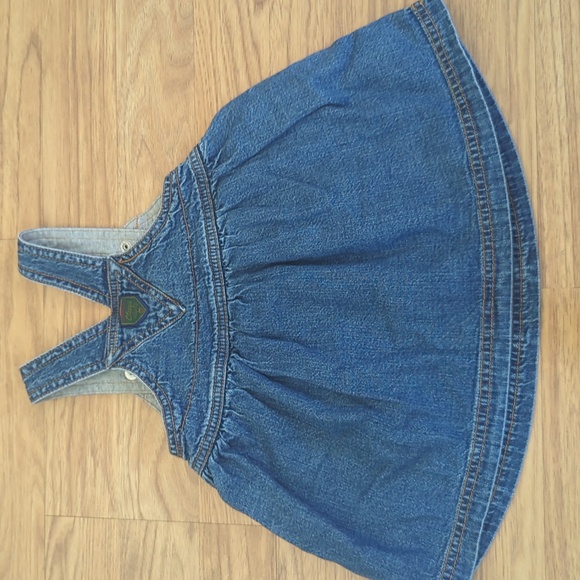 Guns N Roses Baby Gap Denim Dress upcycled one of a kind 3 - 6 months - Picture 5 of 5